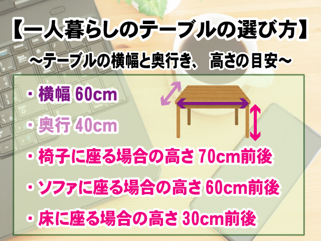【学生さん必見】ひとり暮らしに適したテーブルの選び方?