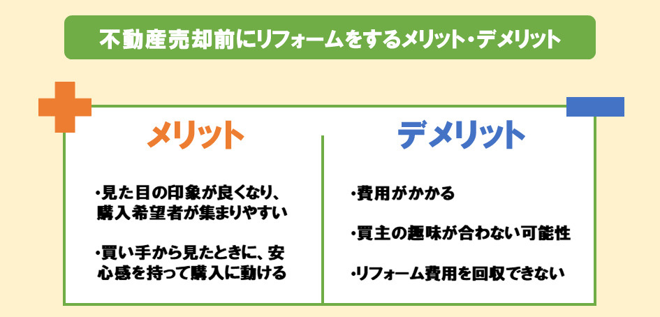 不動産売却前にリフォームをするメリットとデメリットとは?
