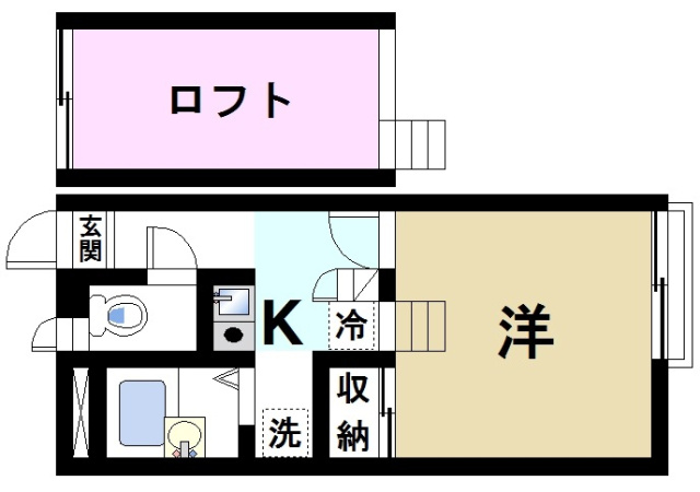 レオパレス奈良大宮の間取り図1