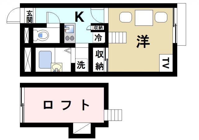 レオパレスIRISCOURTの間取り図1