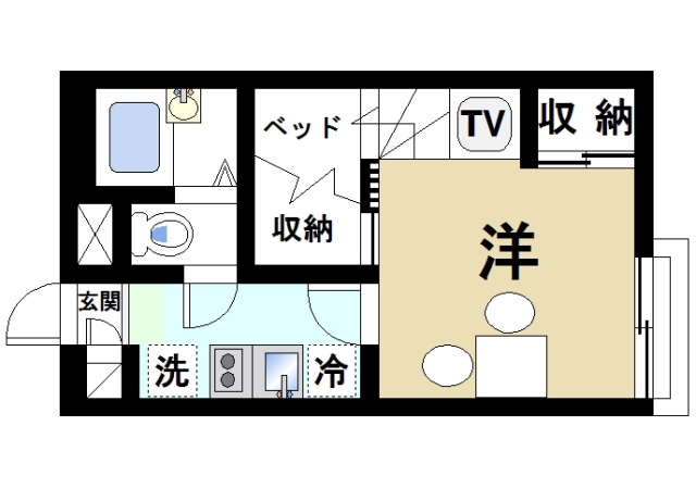 レオパレス伏見Ⅱの間取り図1