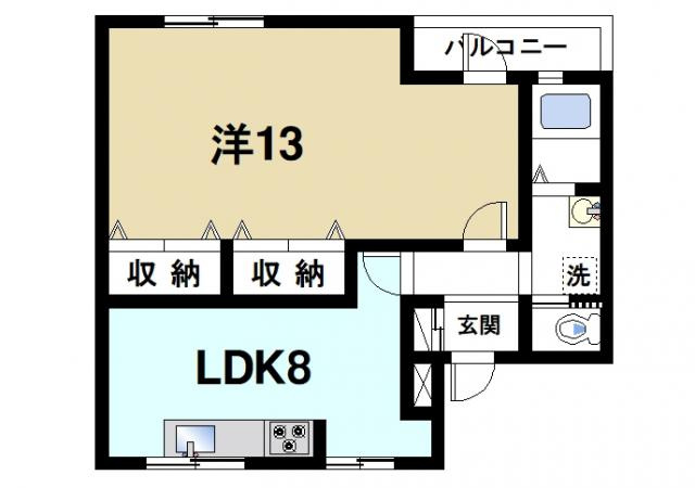 マンションキタⅡの間取り図2