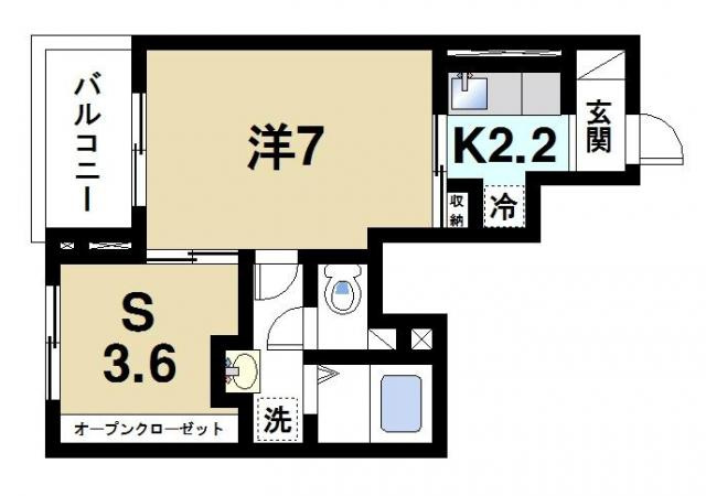 カルム ドミールの間取り図1