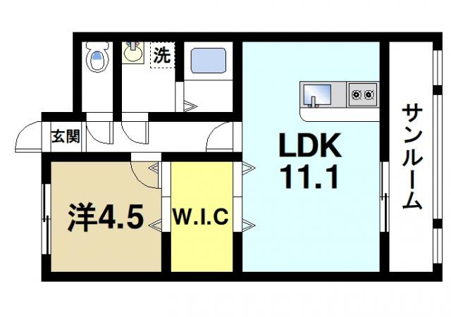 生駒レックスマンションの間取り図1