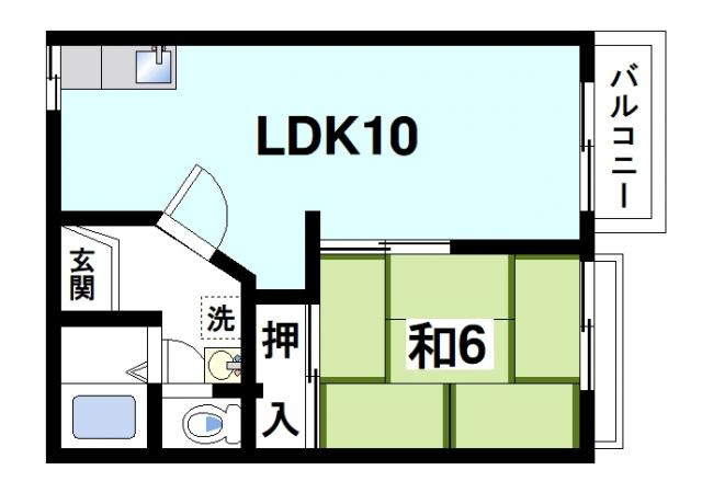 生駒ビューハイツの間取り図1