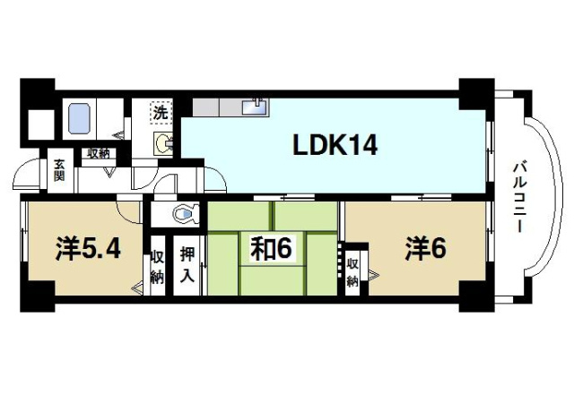 グリーンパークコートの間取り図2