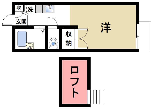 レオパレスナップアネックスの間取り図1