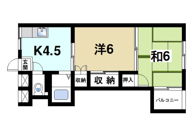 オルボス壱分の間取り図6