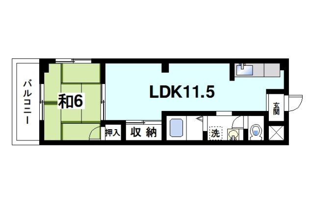 ロイヤルハイツ東生駒の間取り図1