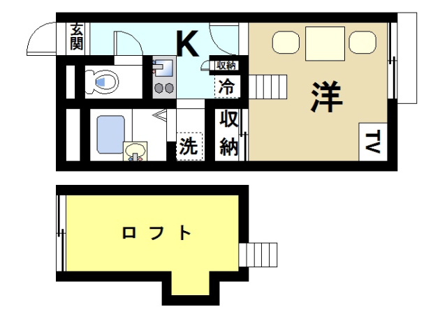レオパレス千原Ⅱの間取り図1