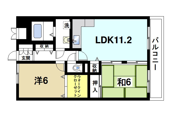 アイリスハイツ7号館の間取り図2