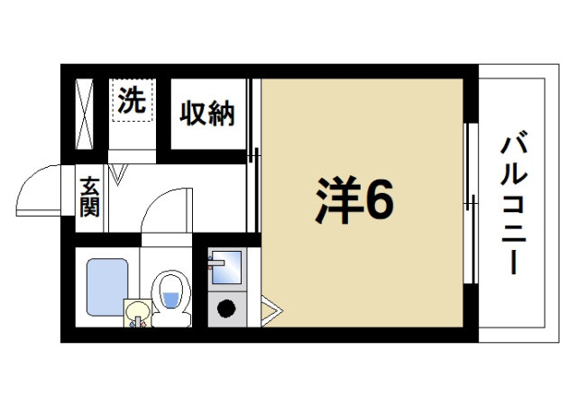 西本ビル(川原城町)の間取り図1