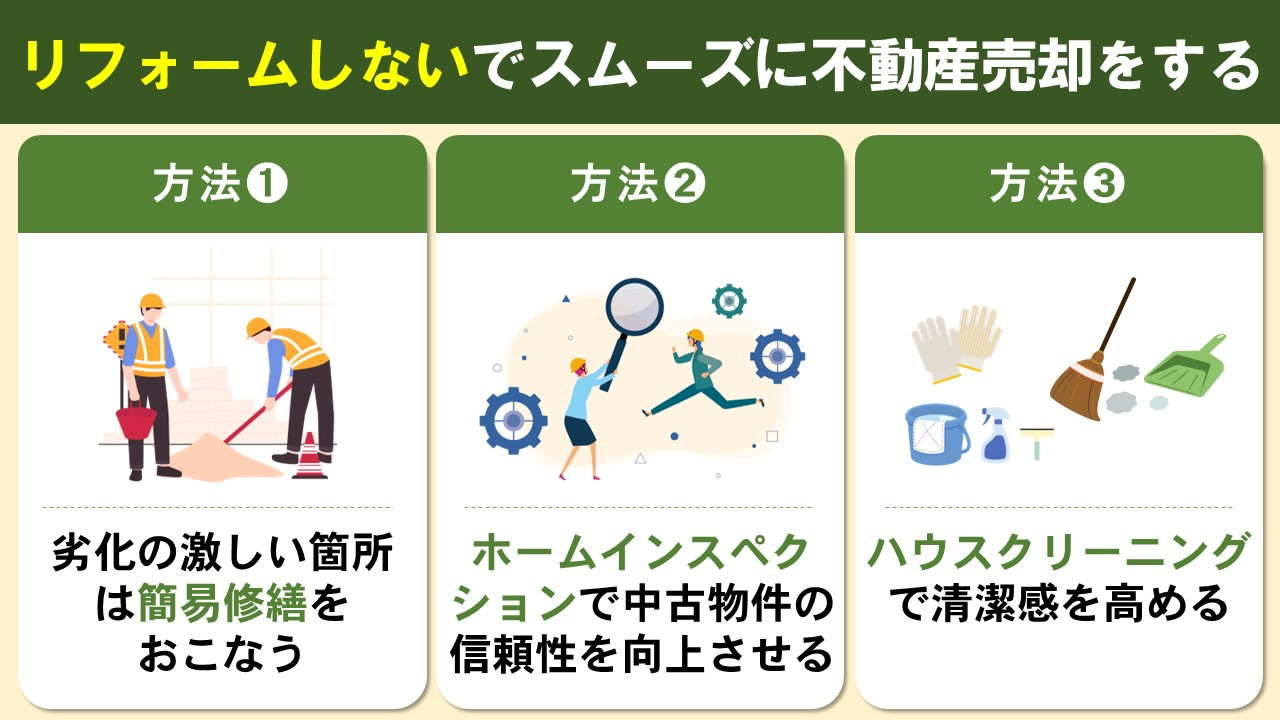 リフォームしないでスムーズに不動産売却をする方法とは