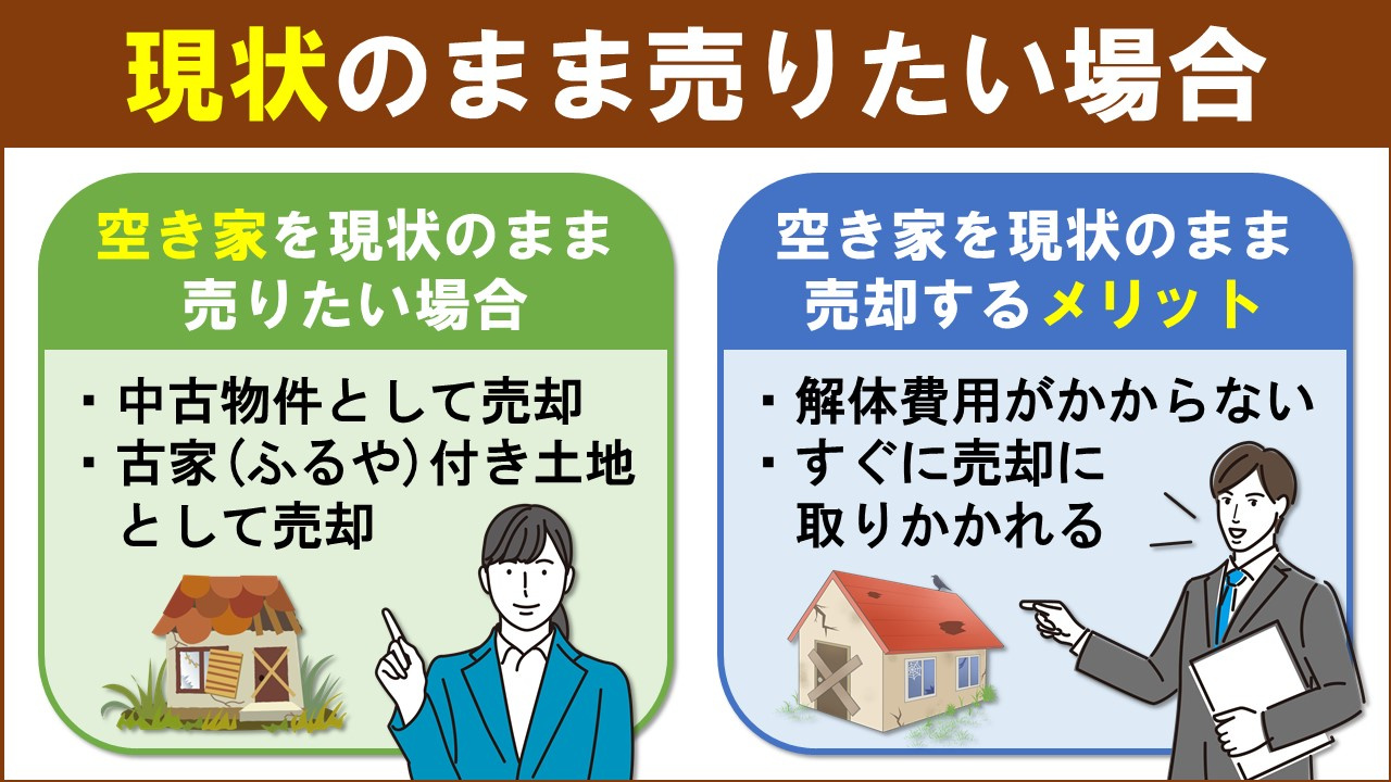 空き家を現状のまま売りたい場合のポイントとメリットとは