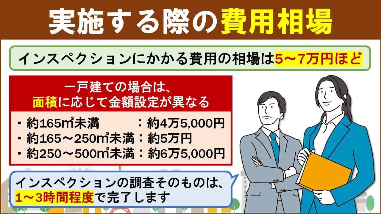 不動産売却時にインスペクションを実施する際の費用相場
