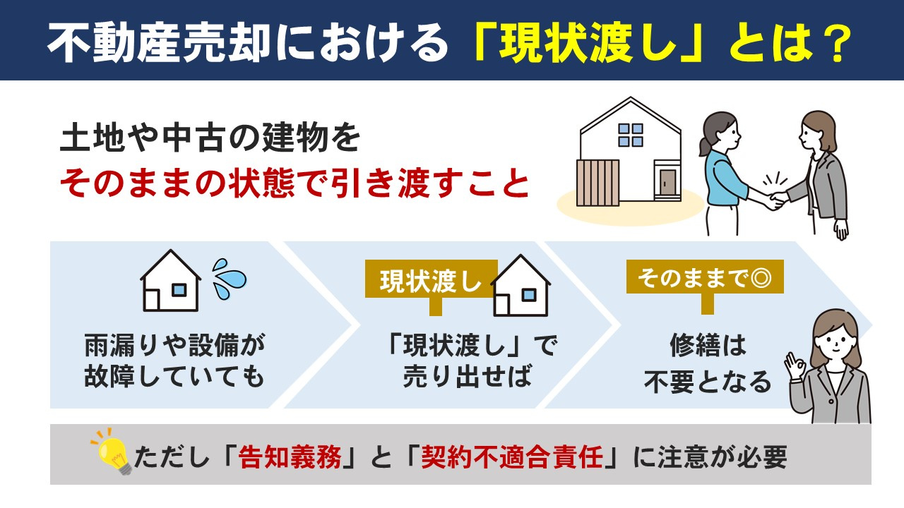 不動産売却における「現状渡し」とは?