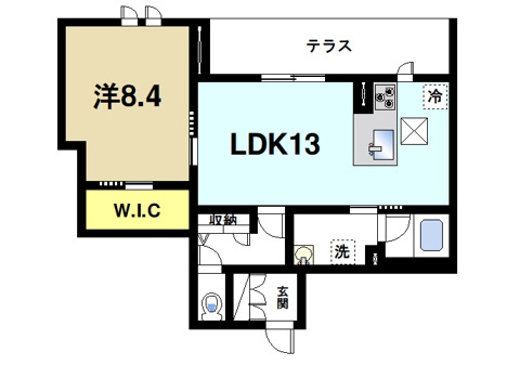 シャーメゾンレジデンス学園北の間取り図1