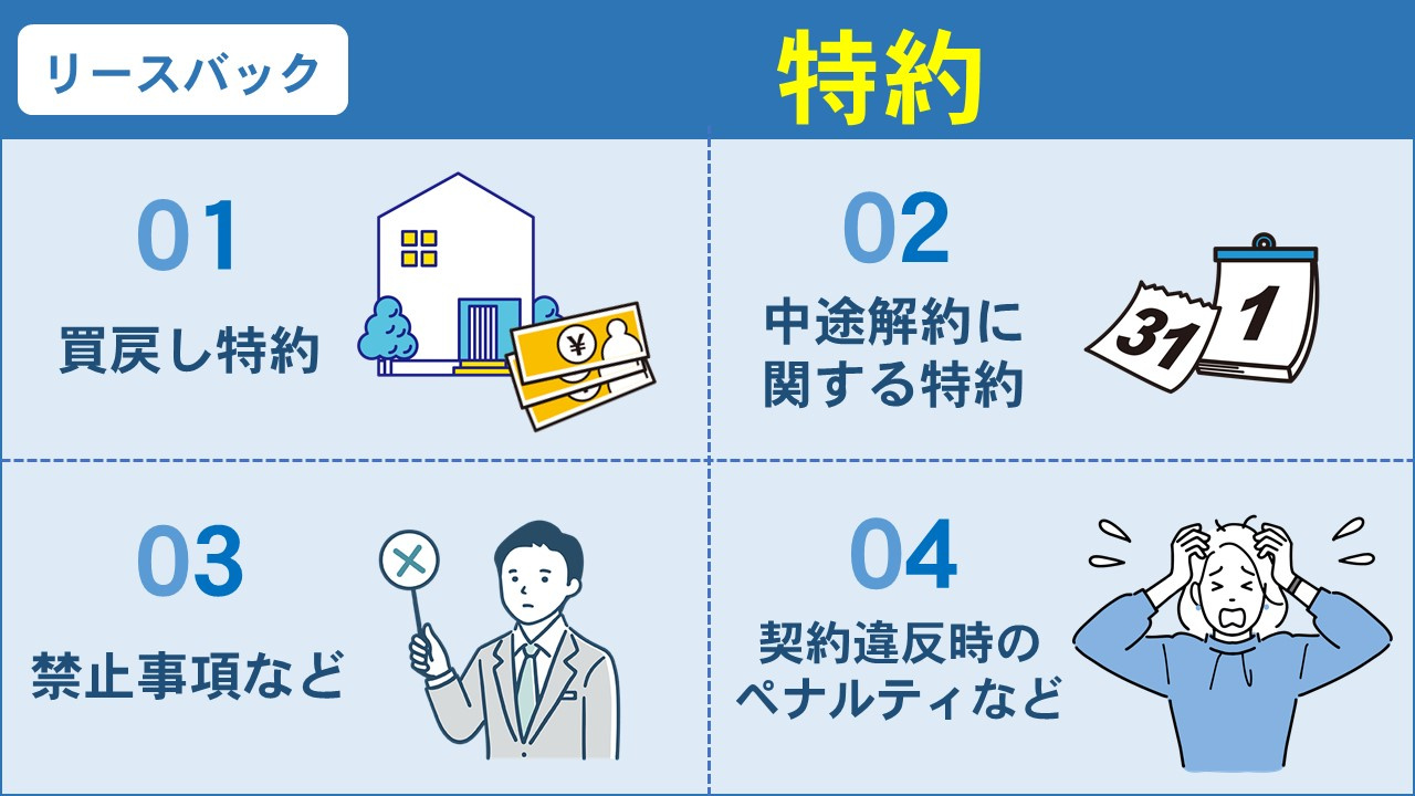 リースバックに関する特約とは?契約書で確認すべきポイント