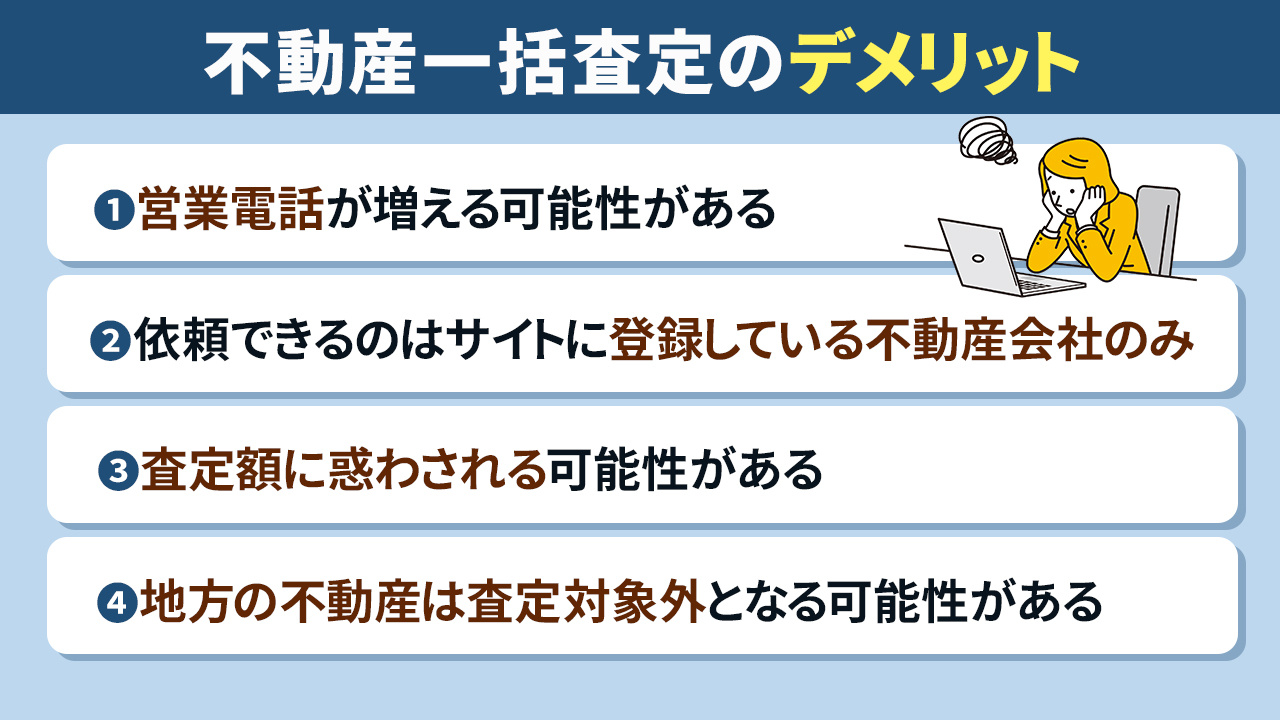 不動産一括査定のデメリットとは