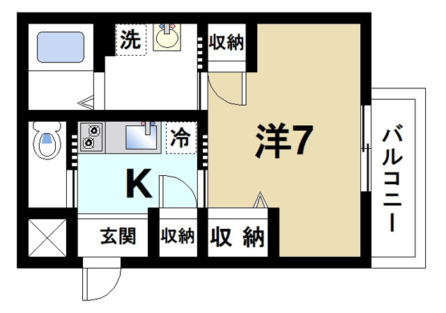 ALEGRIA富雄の間取り図1