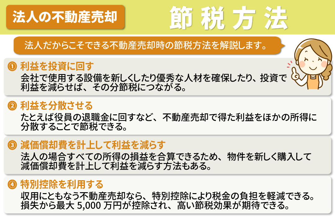 法人だからこそできる不動産売却時の節税方法