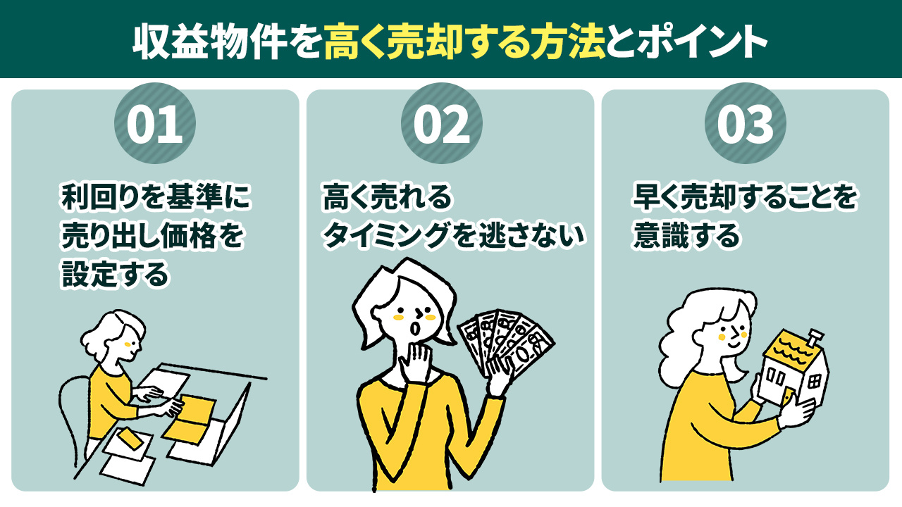 収益物件を高く売却する方法とポイント