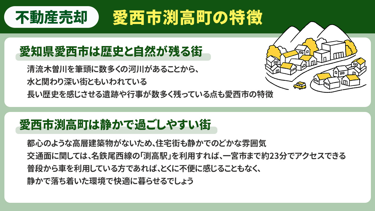 不動産売却前に知っておきたい!愛西市渕高町の特徴