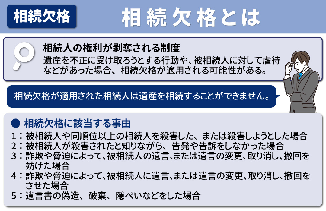 相続権が剥奪される?相続欠格に該当する5つの事由とは