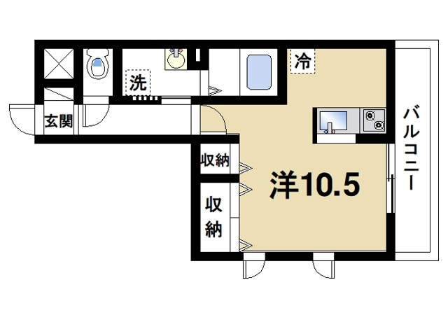 カーサあやめ池の間取り図1