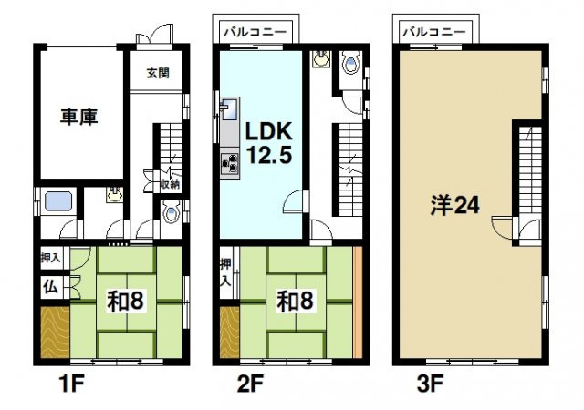 柏木町一戸建貸家の間取り図1
