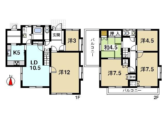 五島邸の間取り図1