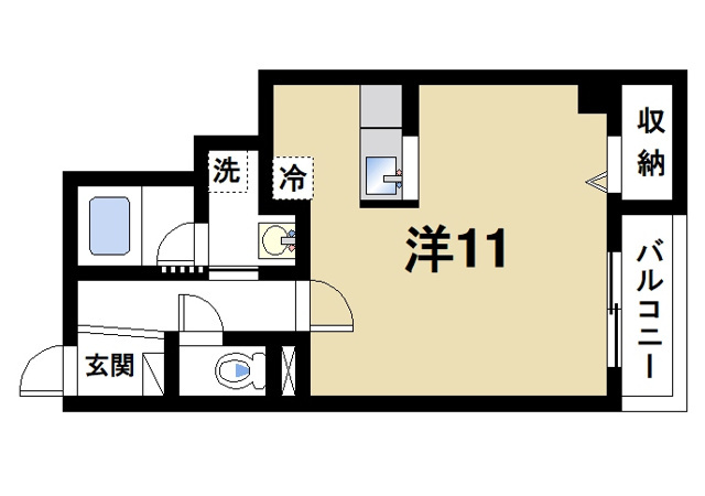 サンシャイン 富雄駅前の間取り図2