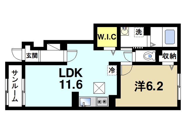 メゾンクレールの間取り図1