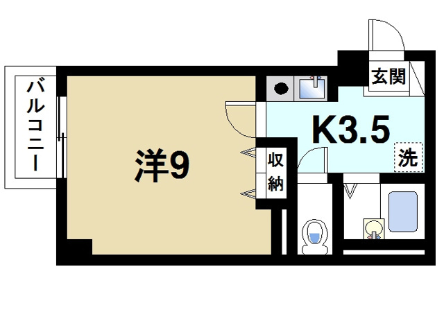 ジュネス東生駒の間取り図2