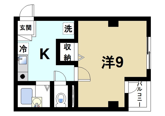 ジュネス東生駒の間取り図3