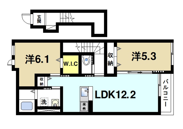 Ariette Villa 東生駒の間取り図2