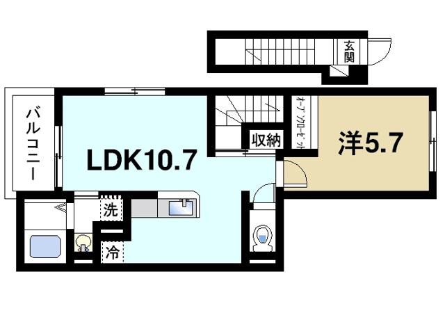 ヴェルシャトウ東生駒の間取り図2