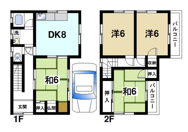 大和郡山市城北町戸建の間取り図1