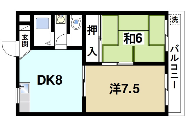 ハピネスハウス郡山Ⅰの間取り図2