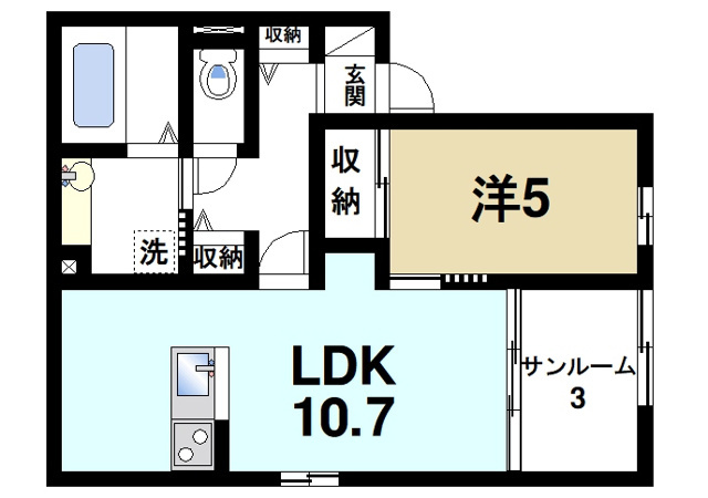 テルサの間取り図1