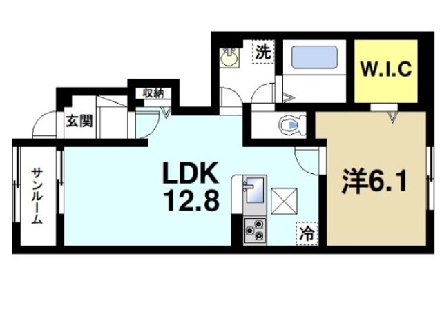 プラシード(大和郡山市)の間取り図1