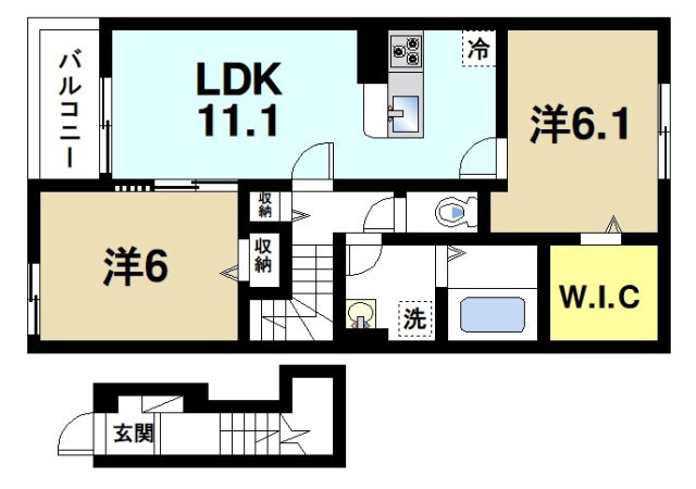 プラシード(大和郡山市)の間取り図2