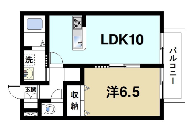 サニーハイツ(州見台)の間取り図1