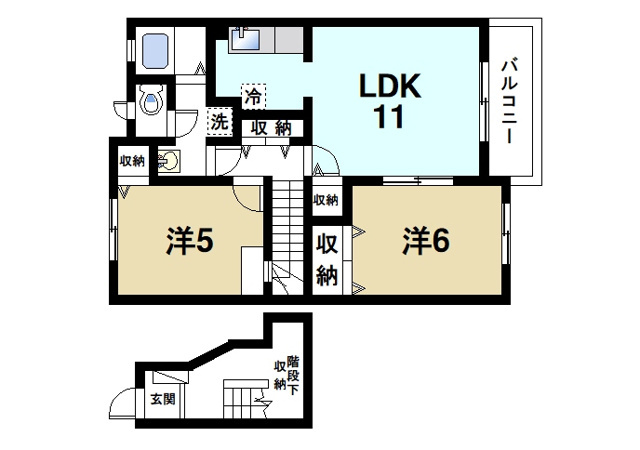 シャルマンⅠの間取り図2