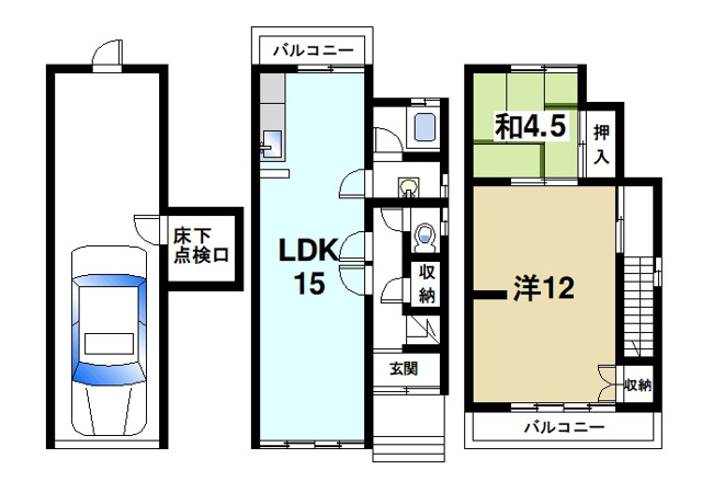 菅原町一戸建ての間取り図1