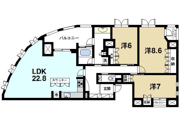 ディオ学園前の間取り図1