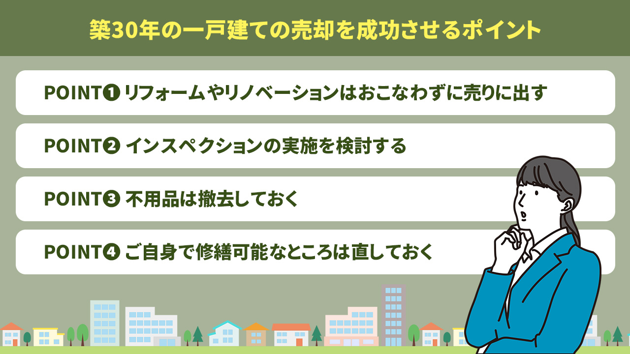 築30年の一戸建ての売却を成功させるポイント