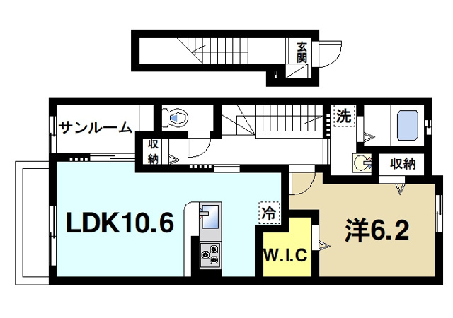 ベルソレイユⅡの間取り図2