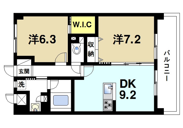 K-TERRACEあやめ池の間取り図1