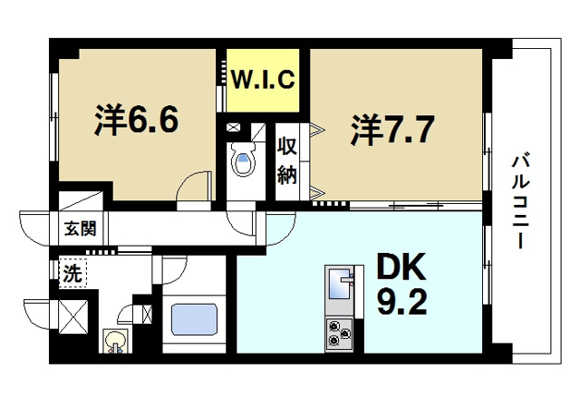K-TERRACEあやめ池の間取り図2